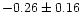$-0.26 \pm 0.16$