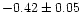 $-0.42 \pm 0.05$