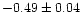 $-0.49 \pm 0.04$