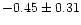 $-0.45 \pm 0.31$