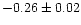 $-0.26 \pm 0.02$