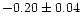 $-0.20 \pm 0.04$