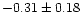 $-0.31 \pm 0.18$
