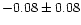 $-0.08 \pm 0.08$