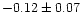 $-0.12 \pm 0.07$