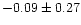 $-0.09 \pm 0.27$