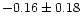 $-0.16 \pm 0.18$