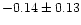 $-0.14 \pm 0.13$