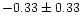 $-0.33 \pm 0.33$