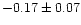 $-0.17 \pm 0.07$