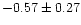 $-0.57 \pm 0.27$