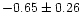 $-0.65 \pm 0.26$