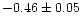 $-0.46 \pm 0.05$