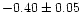 $-0.40 \pm 0.05$