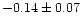 $-0.14 \pm 0.07$