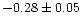 $-0.28 \pm 0.05$