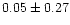 $ 0.05 \pm 0.27$