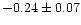 $-0.24 \pm 0.07$