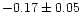 $-0.17 \pm 0.05$