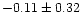 $-0.11 \pm 0.32$