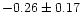 $-0.26 \pm 0.17$