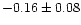 $-0.16 \pm 0.08$