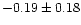 $-0.19 \pm 0.18$