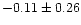 $-0.11 \pm 0.26$