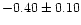 $-0.40 \pm 0.10$