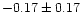 $-0.17 \pm 0.17$