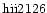 ${\rm hii2126 }$