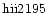${\rm hii2195 }$