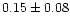 $ 0.15 \pm 0.08$