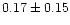 $ 0.17 \pm 0.15$