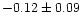 $-0.12 \pm 0.09$