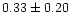 $ 0.33 \pm 0.20$