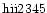 ${\rm hii2345 }$