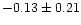 $-0.13 \pm 0.21$