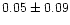 $ 0.05 \pm 0.09$