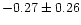 $-0.27 \pm 0.26$