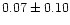 $ 0.07 \pm 0.10$