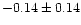 $-0.14 \pm 0.14$