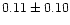 $ 0.11 \pm 0.10$