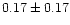 $ 0.17 \pm 0.17$