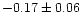 $-0.17 \pm 0.06$