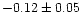 $-0.12 \pm 0.05$