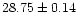 $28.75 \pm 0.14$