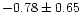 $-0.78 \pm 0.65$