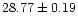 $28.77 \pm 0.19$