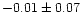 $-0.01 \pm 0.07$
